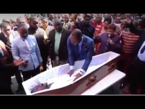 Pastor Alph Lukau resurrecting a dead man in a coffin