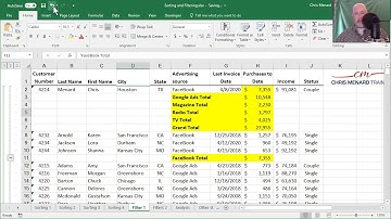 Excel Subtotals with Conditional Formatting by Chris Menard