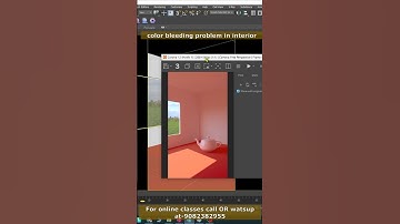 corona ray material-color bleeding #coronarender #3dsmaxtutorial #3dsmaxcourse #interiorrendering