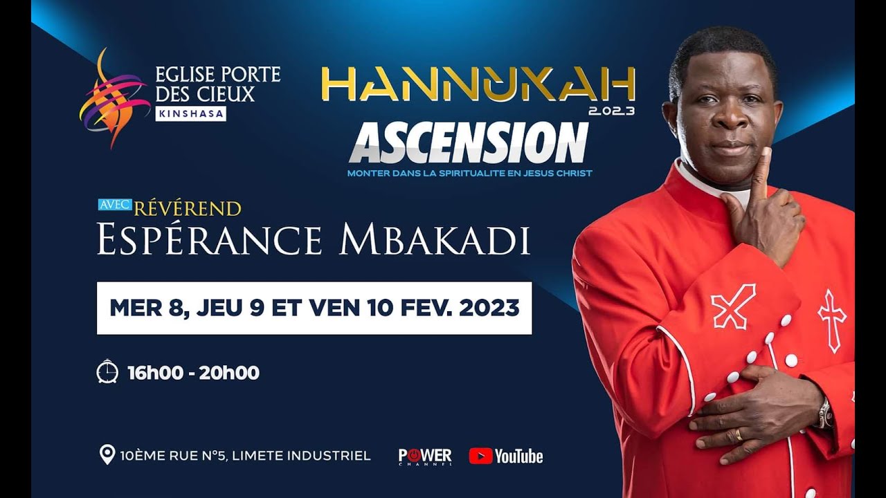 HANNUKAH AVEC LE REV. ESPERANCE MBAKADI | VENDREDI 10 FEVRIER 2023