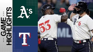 A's vs. Rangers Game Highlights (4\/22\/23) | MLB Highlights