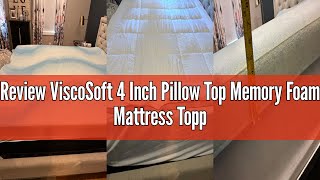 Review ViscoSoft 4 Inch Pillow Top Memory Foam Mattress Topper King - Cooling Hybrid Lux Dual Layer screenshot 5