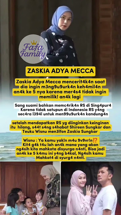 'Zaskia Mecca Hampir Gugurkan Anaknya! Nasehat Wisnu Bikin Nangis😭'