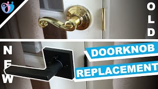 how to replace a door knob handle | new door lock installation
