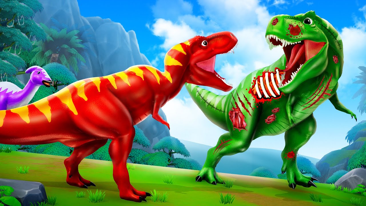 Rexy and the Volcano - Funny Dinosaur Cartoon for Families