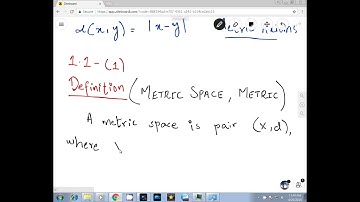 Functional Analysis | Erwin Kreyszig (Section 1.1)