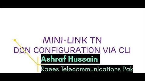 MINI-LINK ||DCN ||Configuration ||VIA ||CLI #telecommunication #telecom #ericsson #huawei