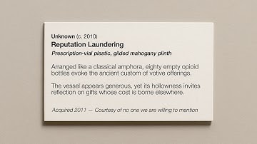 A video about the little labels they put next to art in a museum