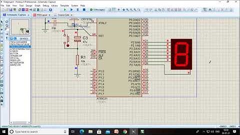 Seven segment display | Simulation using Protus |Embedded C program