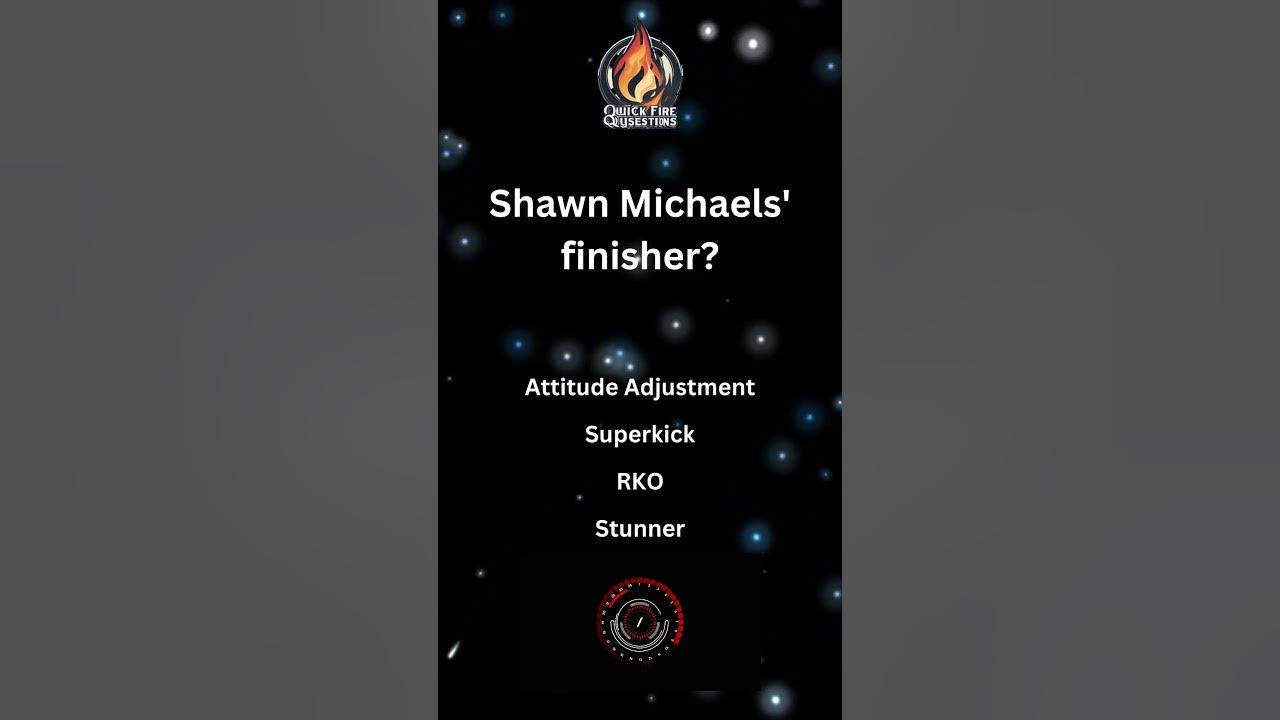 Shawn Michaels' Finishing Move YouTube