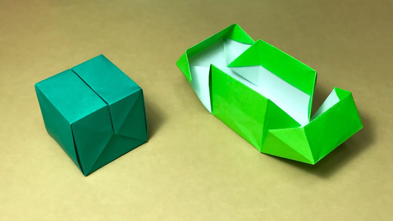 Origami Gift Box with one piece of paper YouTube