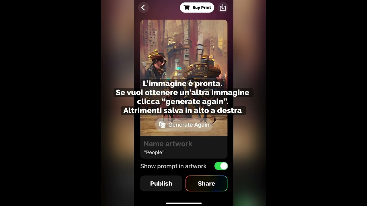 Tutorial @wombo Dream app. Come creare facilmente immagini artistiche 🎈 