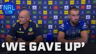 Brad Arthur FUMING at his players after huge loss: NRL Presser | NRL on Nine