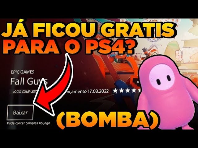 FALL GUYS FICOU GRÁTIS PARA O PS4 MAS NÃO DÁ PRA JOGAR! 