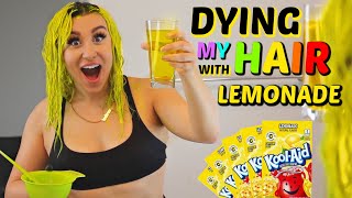 DYING MY HAIR WITH LEMONADE *DIY HAIR DYE*