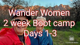 Wander Women 2 week Boot Camp.  Catalina State Park,  Arizona