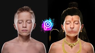 Photo editing | Child Photo Editing | Lord Hanuman | Picsart Manipulation @harishchandraartist screenshot 2