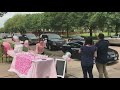 Couple celebrates first child with drive-thru baby shower