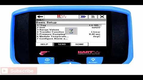 Basic Setup of HART Pressure Transmitter HART 475 Calibrator