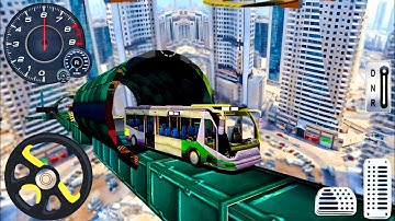 Vertical Impossible Bus Mega Ramp - Bus Stunt Tracks Racing 3D - Android GamePlay