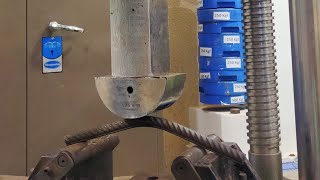 Bend & Re-bend test of Steel on UTM Machine..