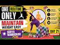 One Routine to Stay Fit Daily 💪 | Surya Namaskar Flow 🔥 | Postnatal Yoga Day 21