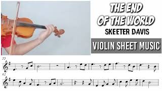 Free Sheet || The End Of The World - Skeeter Davis || Violin Sheet Music