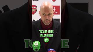 ANNOYED Ten Hag, REACTS TO Arsenal defeat! 😡 #shorts