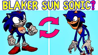 Faker Sonic + Sonic Black Sun = Blaker Sun Sonic FNF Swap Characters Friday Night Funkin Swap Heroes