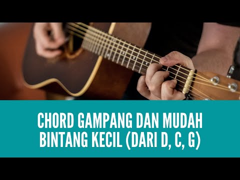 Chord Gampang (BINTANG KECIL) by Delta Rahwanda (Tutorial Gitar) Untuk Pemula - dari D, C, dan G