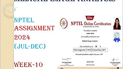 Medical Image Analysis week-10 Assignment solution | NPTEL