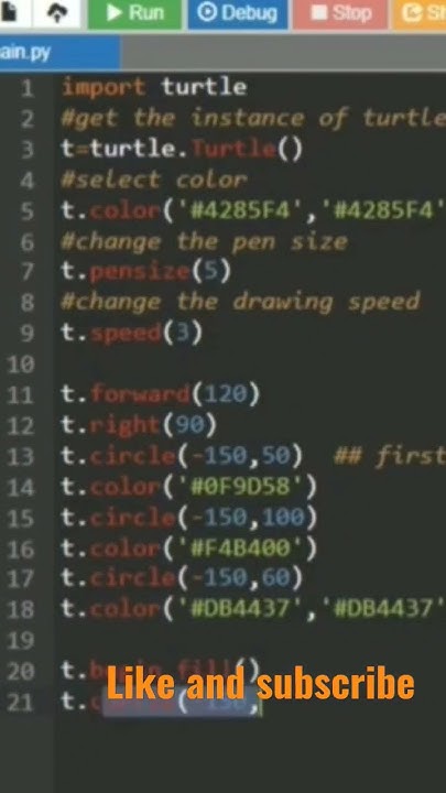 Google Logo Python Code#shorts #viral #codemasters #codewithharry # ...