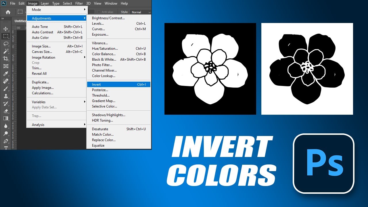 How to invert the color in photoshop - YouTube