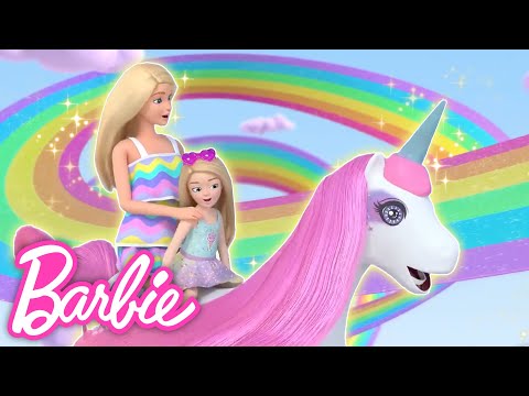 Barbie y Chelsea montan en unicornios y montañas rusas de arcoíris! Barbie:  ¡Regreso a Dreamtopia! 