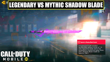 *NEW* Codm Legendary Vs Mythic Spectre Shadowblade Season 10 World Class