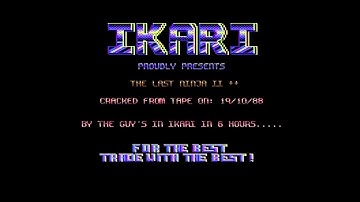Commodore 64 demo: Ikari - Last Ninja II cracktro (1988)
