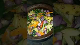 How to make Srilankan Special some Vegetables & Fruits Achcharu (Special Dry Papaya & Pine apple)