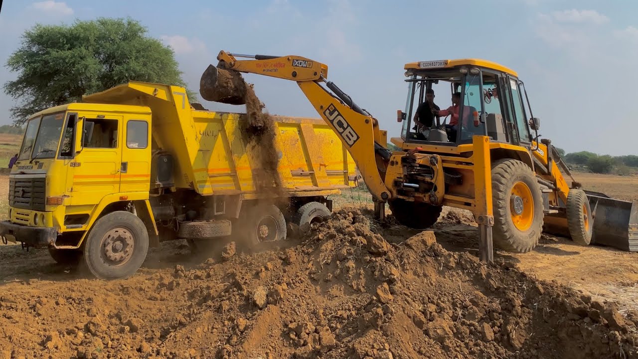 Biggest JCB 3dx Backhoe Fully Loading Mud In Tata 2518 Ex Truck And biggest-jcb-3dx-backhoe-fully-loading-mud-in-tata-2518-ex-truck-and