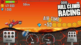 Hill Climb Racing Race Car On Volcano Gameplay