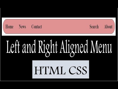 Left and right aligned navigation bar | HTML | CSS | #SmartCode