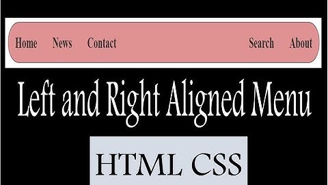 Left and right aligned navigation bar | HTML | CSS | #SmartCode