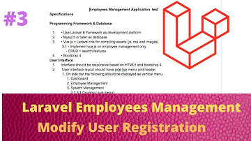 03 Employees Management Application with Laravel and Vuejs - Modify User Registration