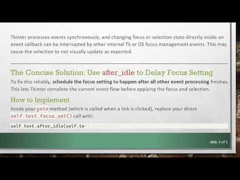 Tkinter Text Widget Selection Fix When Changing Focus