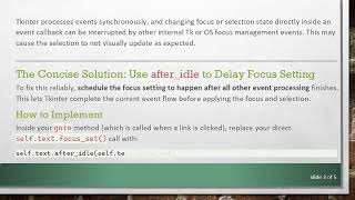 Tkinter Text Widget Selection Fix When Changing Focus