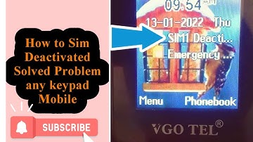 How Too Set Deactivated Sim Card Problems in hindi | all keypad mobile | android mobile deactivated
