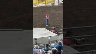 WA State Fair Rodeo Clowning on Biden
