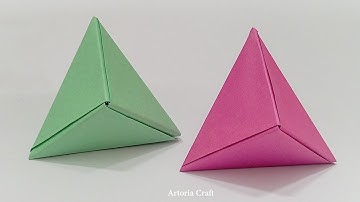 How to Make Triangular Gift Box | Origami Triangular Box