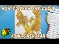 How to Draw and Color King Ghidorah