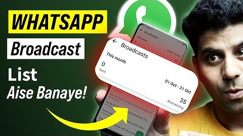 How To Send message to all Contacts | Broadcast List