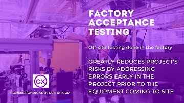 FACTORY ACCEPTANCE TESTING- Off- Site Testing Done During Procurement Phase